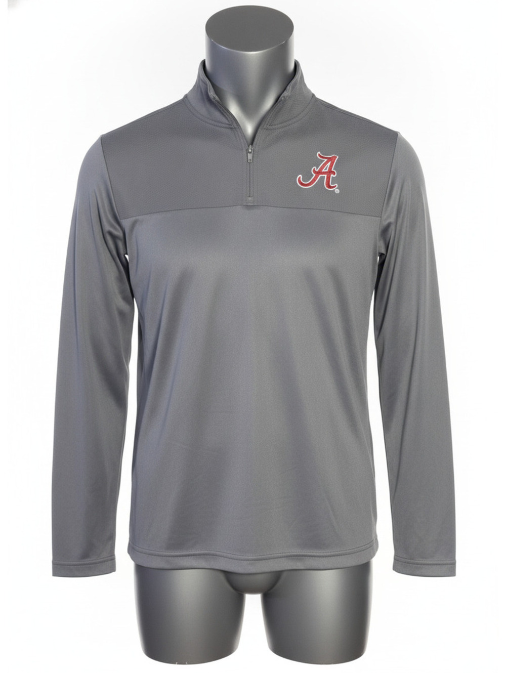 Logo Athletic Alabama Crimson Tide Gray 1/4 Zip Pullover Sweatshirt Medium